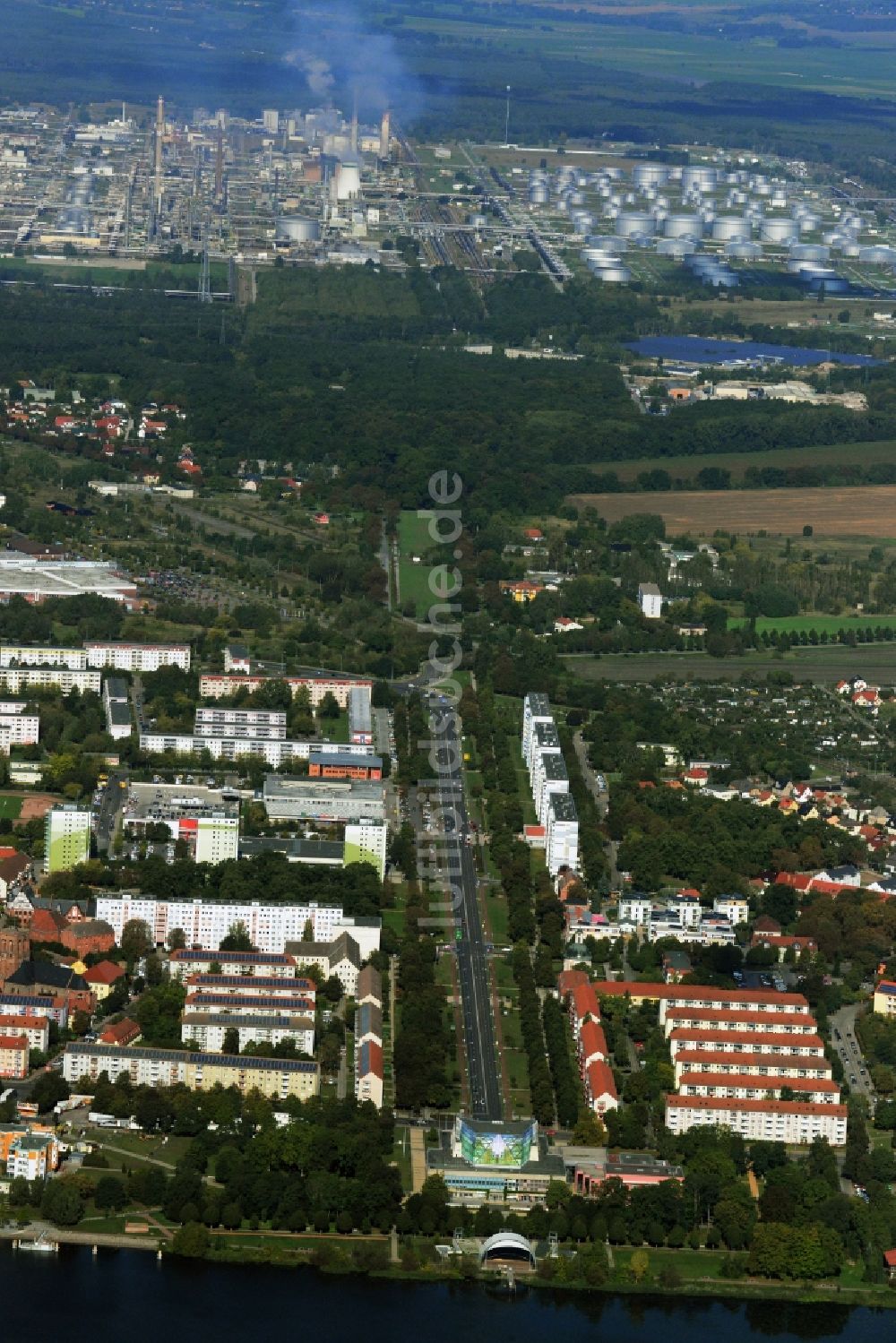 Luftbild Schwedt/Oder - Stadtansicht in Schwedt/Oder im Bundesland Brandenburg