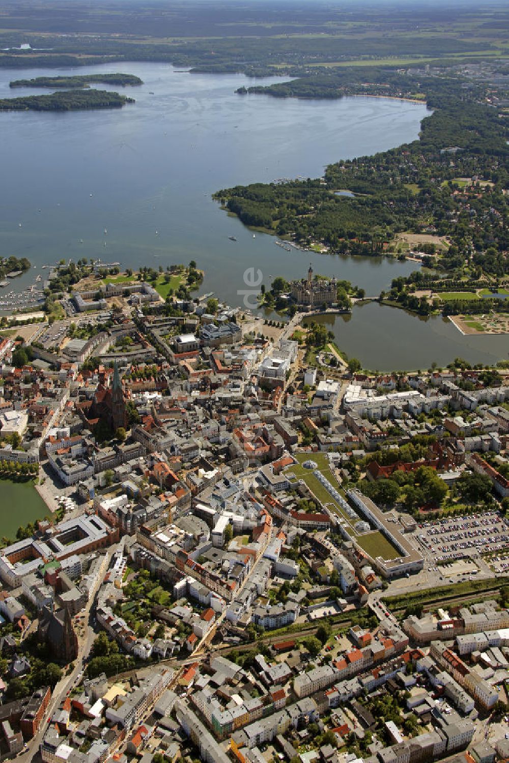 Schwerin von oben - Stadtansicht Schwerin