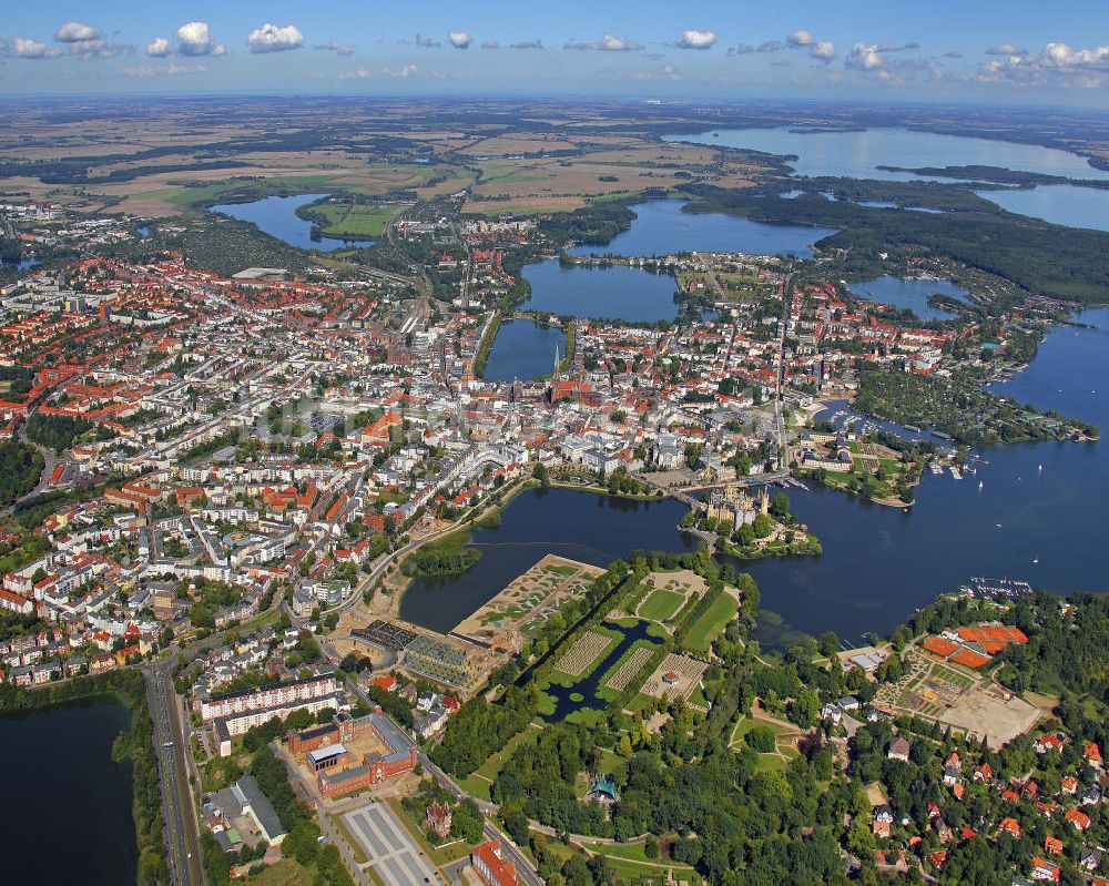 Schwerin von oben - Stadtansicht Schwerin