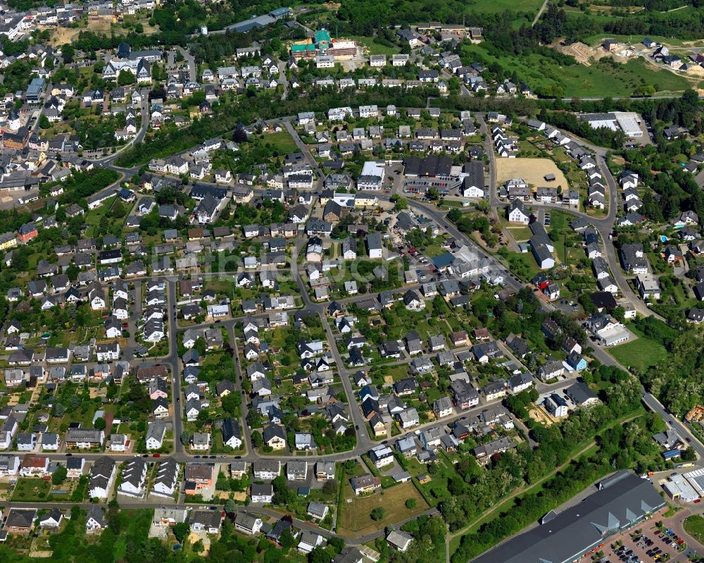 Simmern (Hunsrück) aus der Vogelperspektive: Stadtansicht von Simmern (Hunsrück) im Bundesland Rheinland-Pfalz