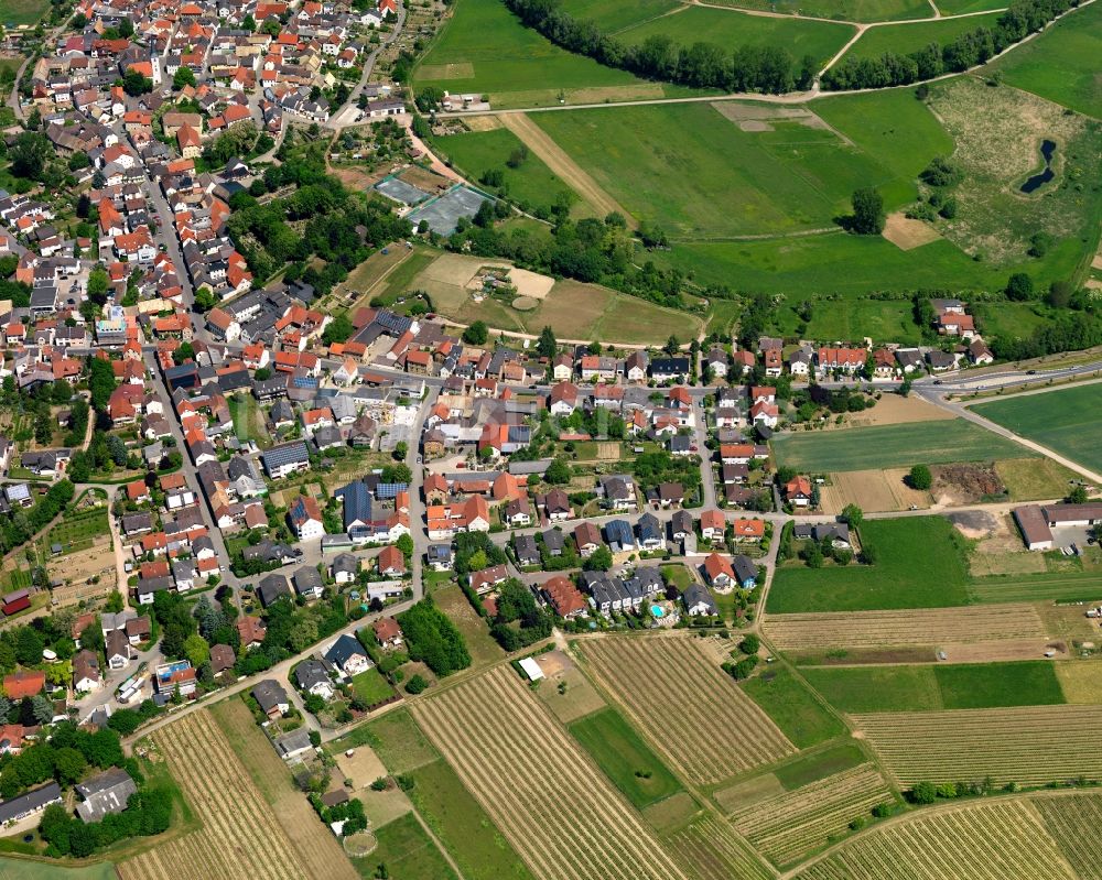 Luftaufnahme Stadecken-Elsheim - Stadtansicht von Stadecken-Elsheim im Bundesland Rheinland-Pfalz