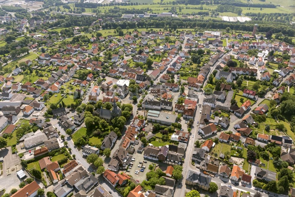 Rüthen von oben - Stadtansicht der Stadt Rüthen in Nordrhein-Westfalen