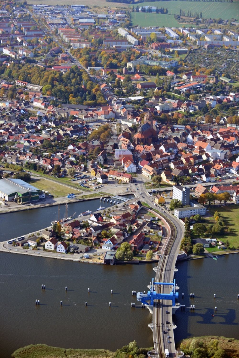 Luftbild Wolgast - Stadtansicht der Stadt Wolgast im Bundesland Mecklenburg-Vorpommern