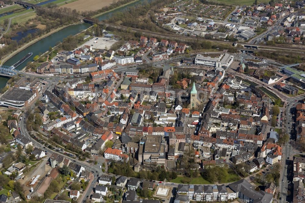 Luftbild Dorsten - Stadtansicht vom Stadtgebiet von Dorsten im Bundesland Nordrhein-Westfalen