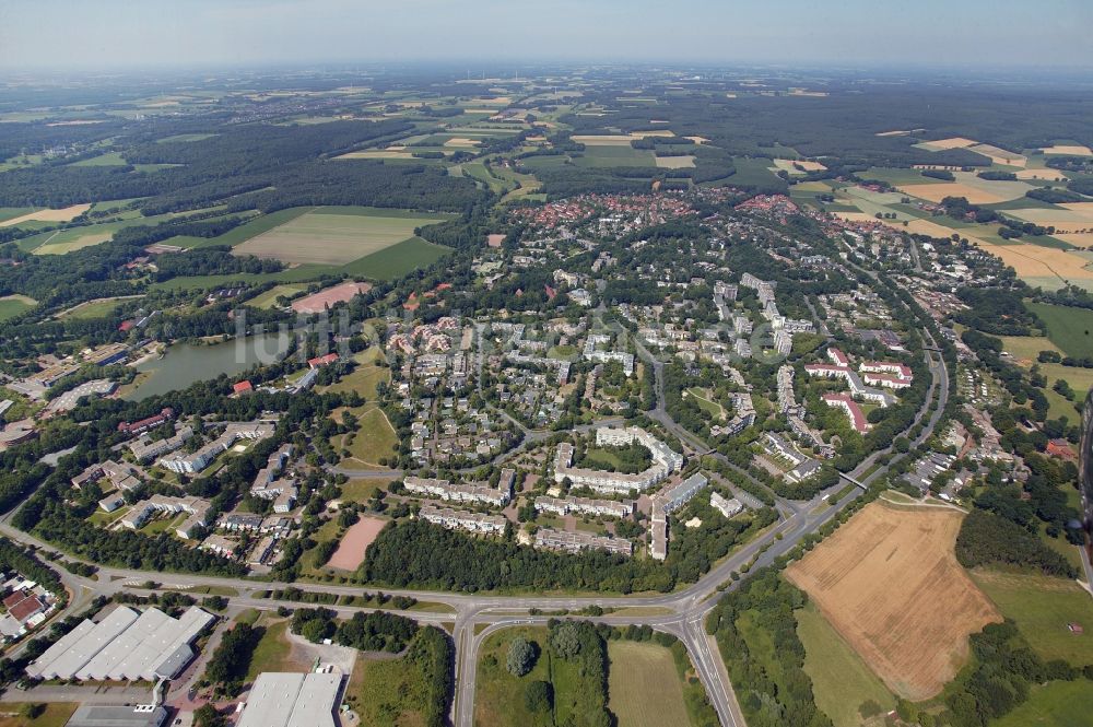 Dorsten von oben - Stadtansicht vom Stadtgebiet Dorsten im Bundesland Nordrhein-Westfalen