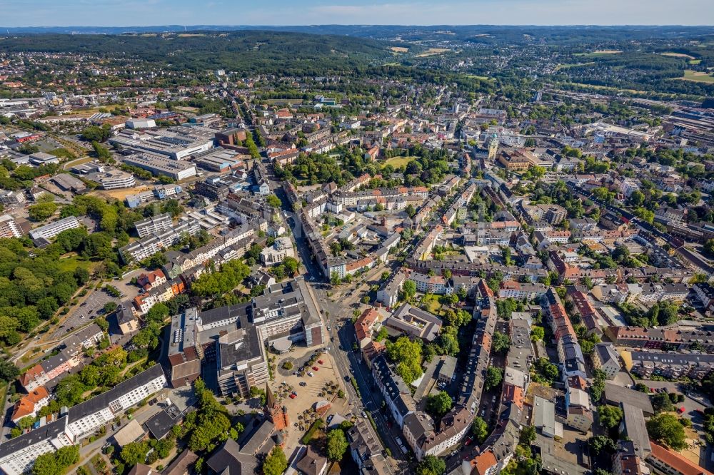 Luftaufnahme Witten - Stadtansicht im Stadtgebiet in Witten im Bundesland Nordrhein-Westfalen, Deutschland