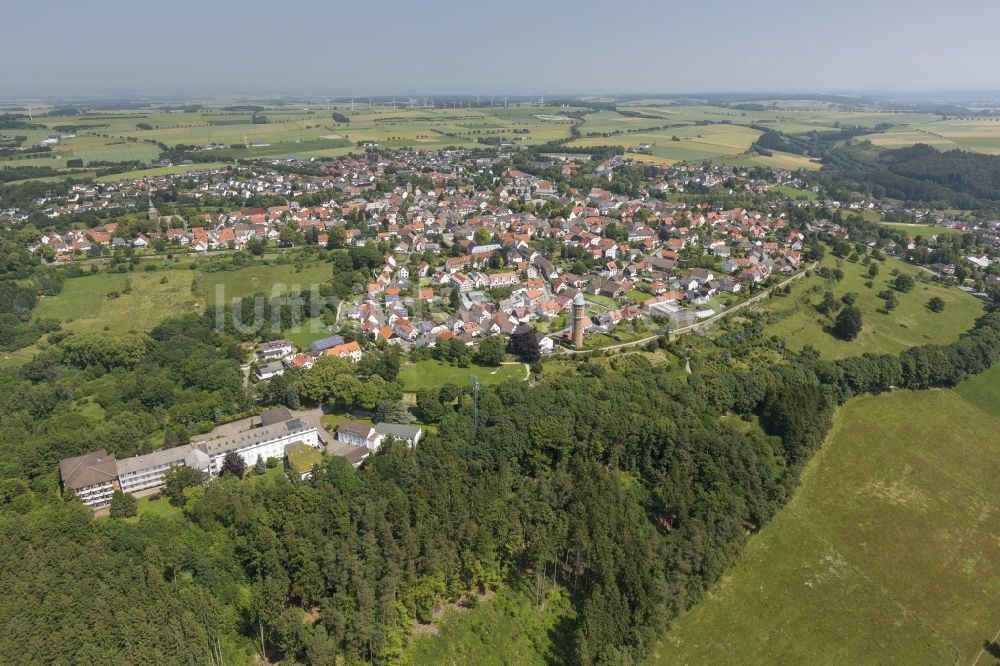 Rüthen von oben - Stadtansicht vom Stadtkern Rüthen im Sauerland in der Soester Börde in Nordrhein-Westfalen