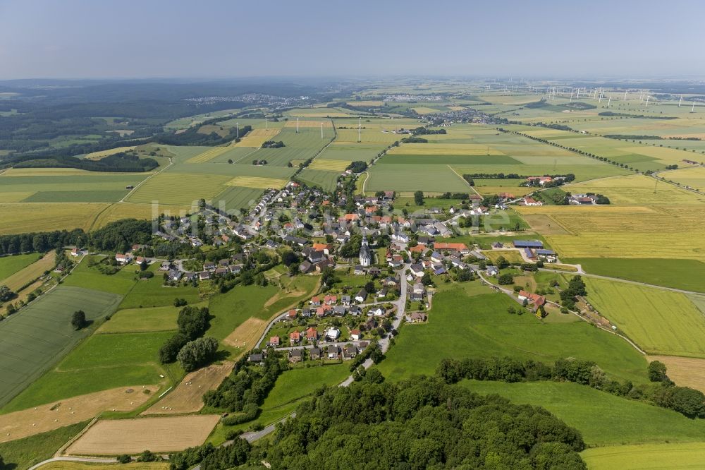 Luftbild Rüthen - Stadtansicht des Stadtteil Altenrüthen in Rüthen mit umgebenden Feldern in Nordrhein-Westfalen