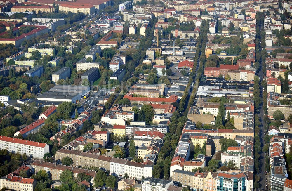 Berlin von oben - Stadtansicht auf den Stadtteil Berlin-Weißensee