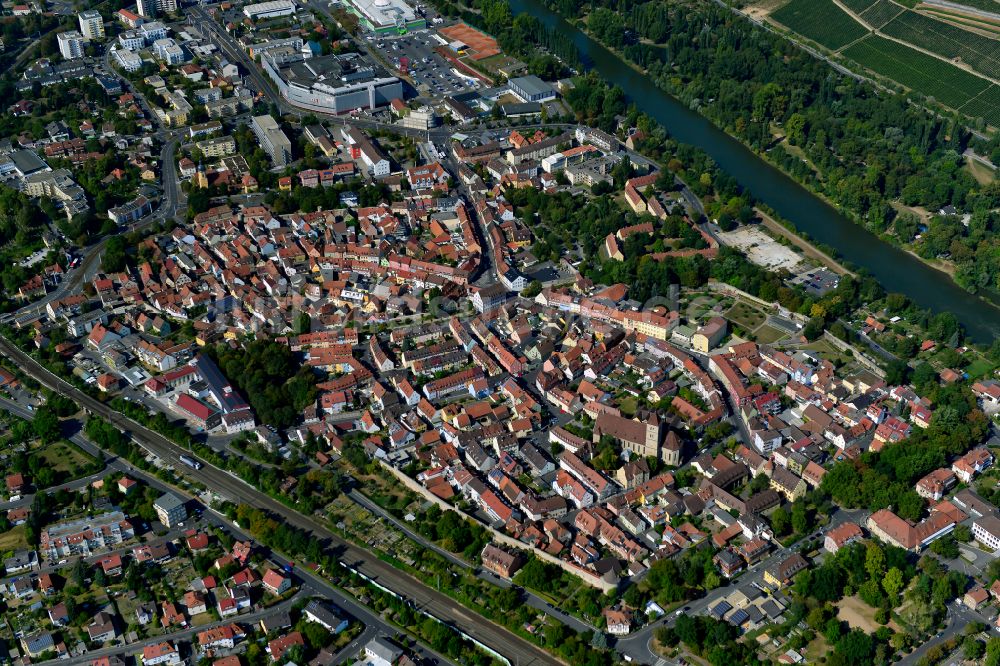 Luftbild Würzburg - Stadtansicht im Stadtteil Heidingsfeld in Würzburg im Bundesland Bayern, Deutschland