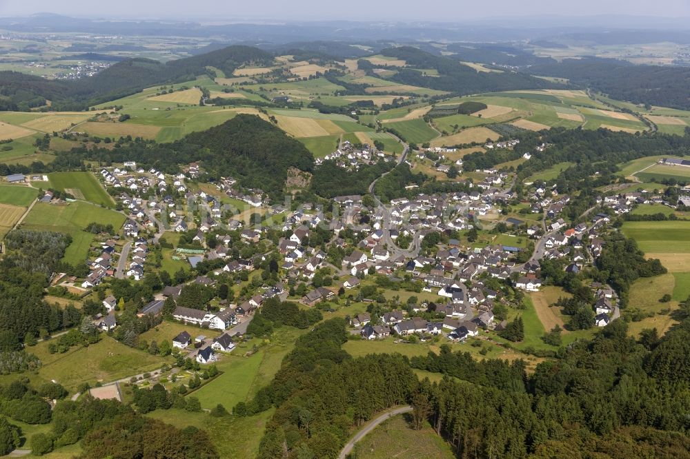 Luftaufnahme Hallenberg Hesborn - Stadtansicht des Stadtteil Hesborn in der Stadt Hallenberg in Nordrhein-Westfalen