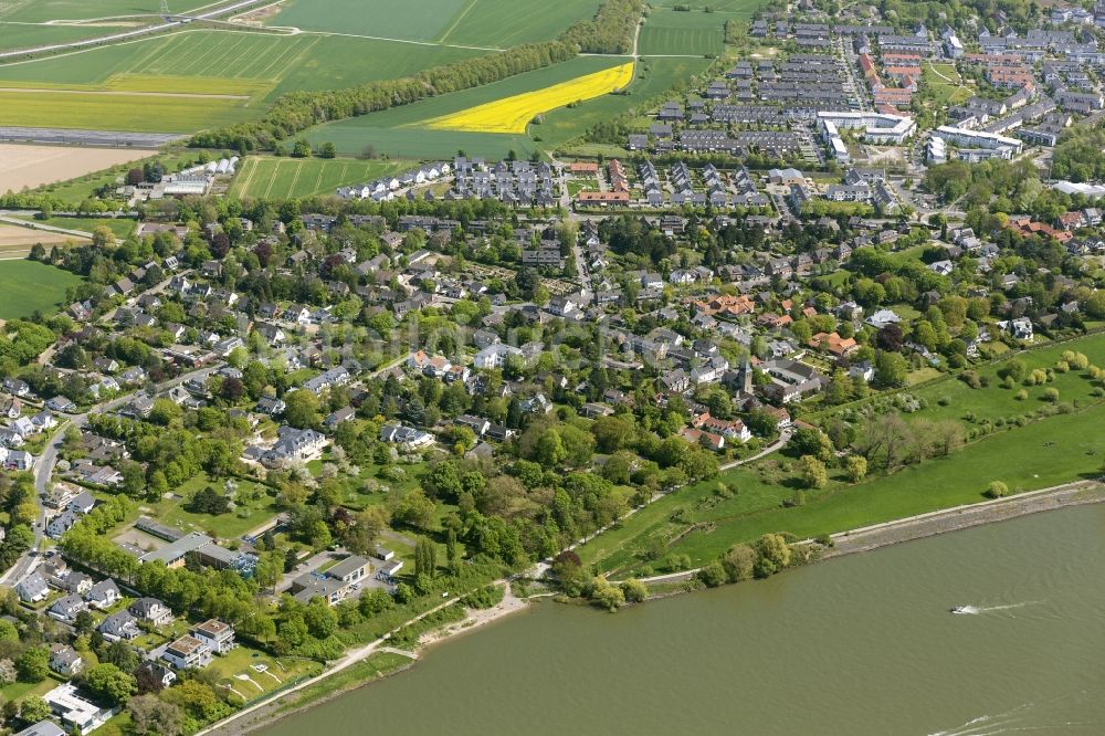 Düsseldorf von oben - Stadtansicht auf den Stadtteil Wittlaer in Düsseldorf in Nordrhein-Westfalen