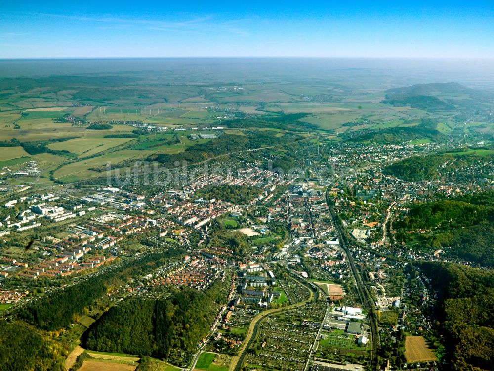 Luftaufnahme Eisenach - Stadtansicht der Stadtteile Stedtfeldt und Stregda in Eisenach in Thüringen