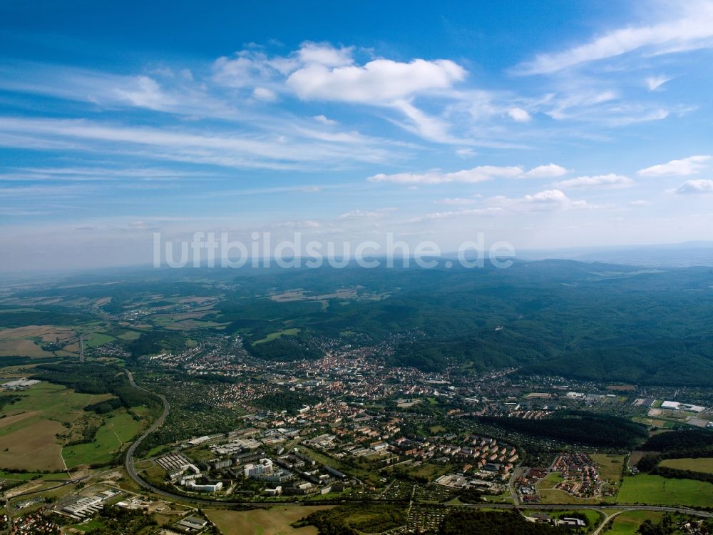 Luftbild Eisenach - Stadtansicht der Stadtteile Stedtfeldt und Stregda in Eisenach in Thüringen