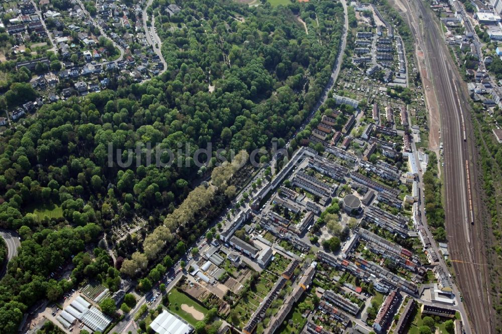 Luftaufnahme Koblenz Goldgrube - Stadtansicht des Stadtteiles von Koblenz- Goldgrube im Bundesland Rheinland-Pfalz