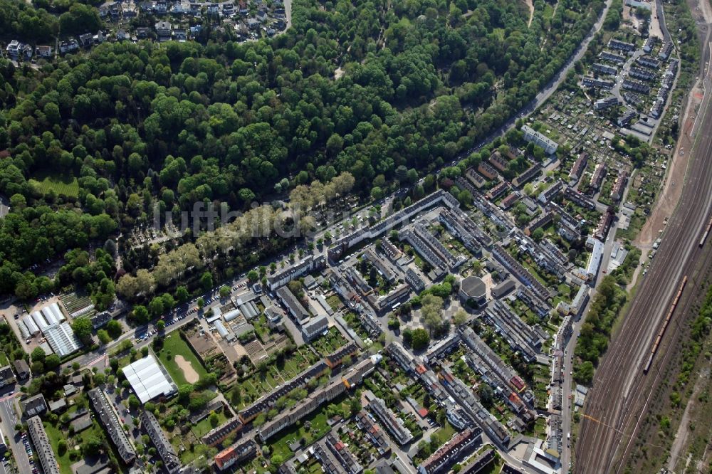 Koblenz Goldgrube von oben - Stadtansicht des Stadtteiles von Koblenz- Goldgrube im Bundesland Rheinland-Pfalz