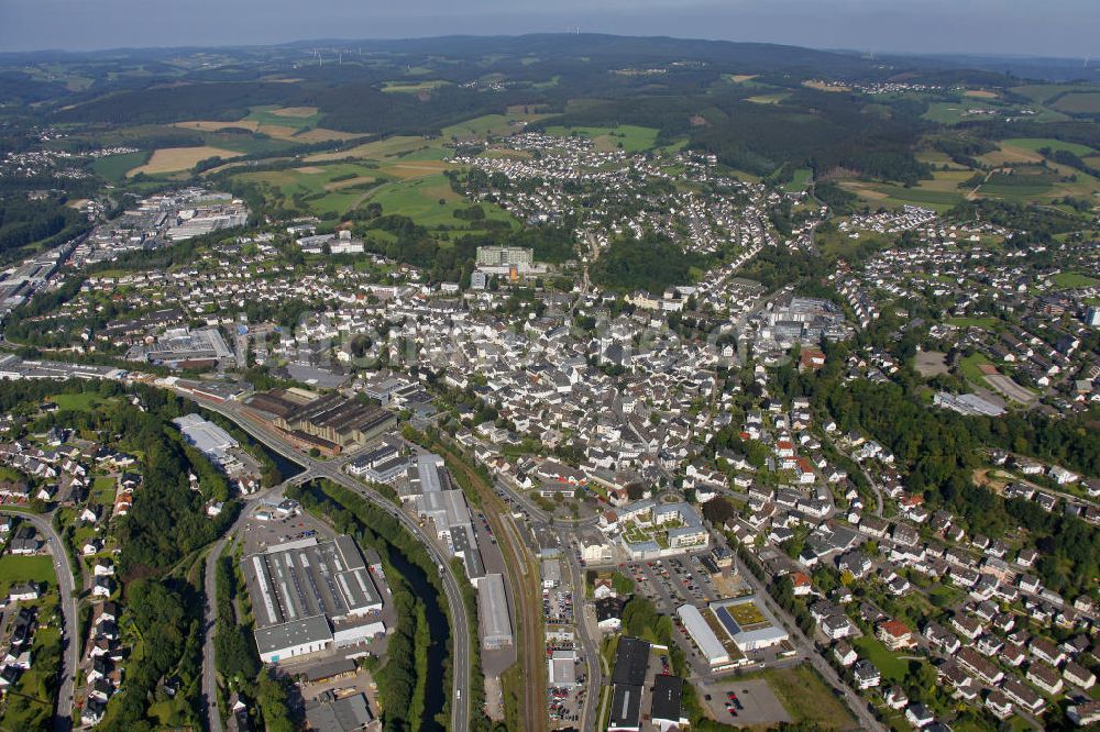 Luftbild Attendorn - Stadtansicht vom Stadtzentrum Attendorn in Nordrhein-Westfalen