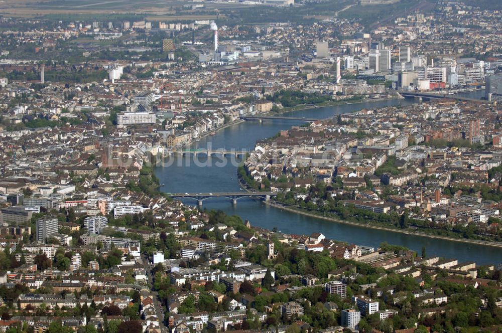 Basel von oben - Stadtansicht / Stadtzentrum Basel