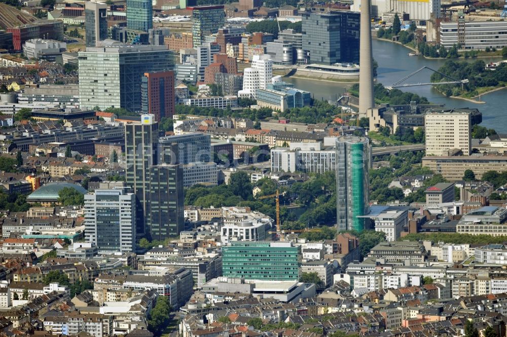 Düsseldorf aus der Vogelperspektive: Stadtansicht vom Stadtzentrum Düsseldorf im Bundesland Nordrhein-Westfalen