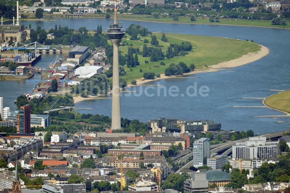 Düsseldorf aus der Vogelperspektive: Stadtansicht vom Stadtzentrum Düsseldorf im Bundesland Nordrhein-Westfalen