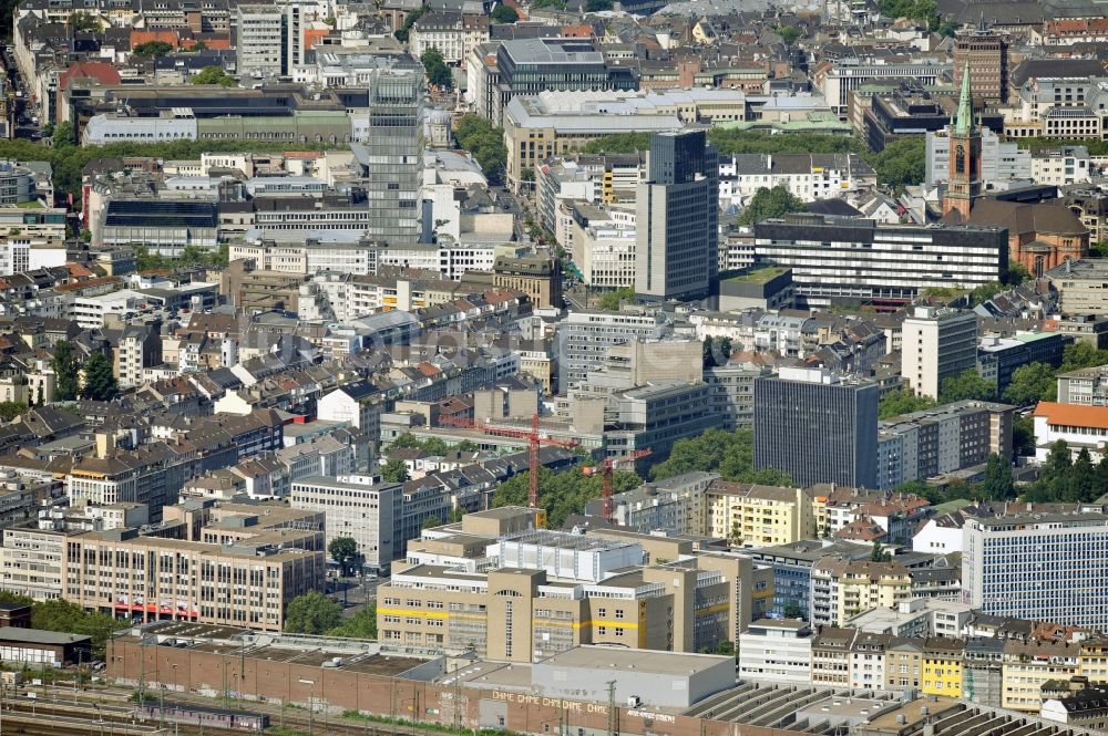 Düsseldorf von oben - Stadtansicht vom Stadtzentrum Düsseldorf im Bundesland Nordrhein-Westfalen