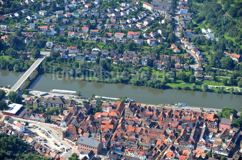 Luftaufnahme EBERBACH - Stadtansicht Stadtzentrum von Eberbach in Baden-Württemberg