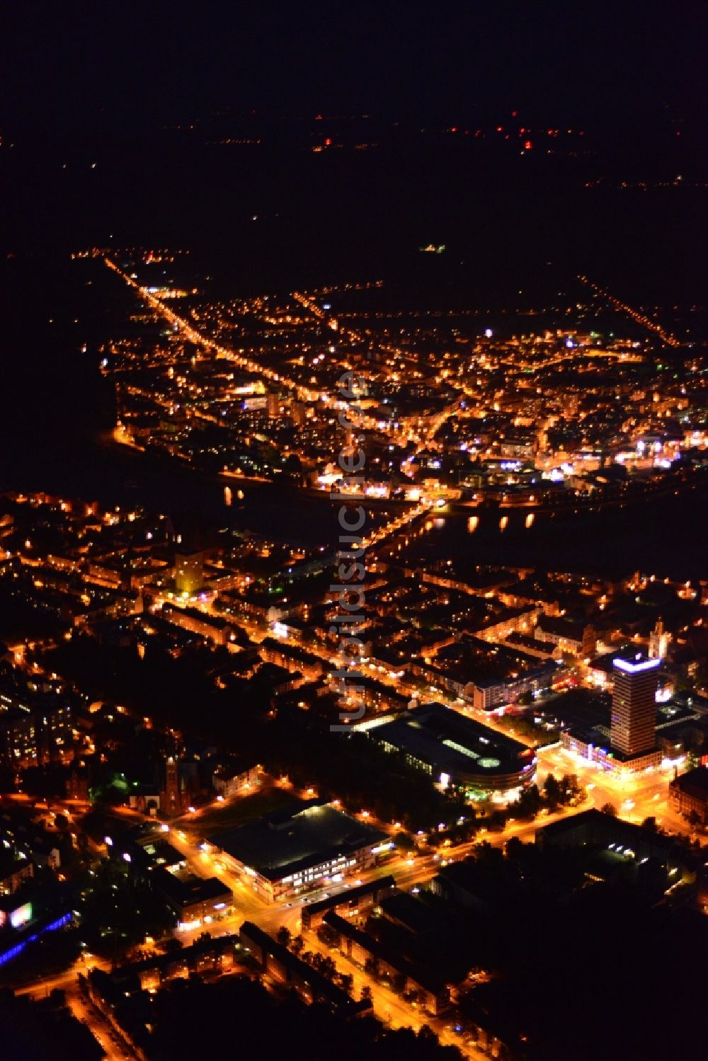 Luftbild Frankfurt / Oder - Stadtansicht vom Stadtzentrum und der Innenstadt von Frankfurt an der Oder im Bundesland Brandenburg