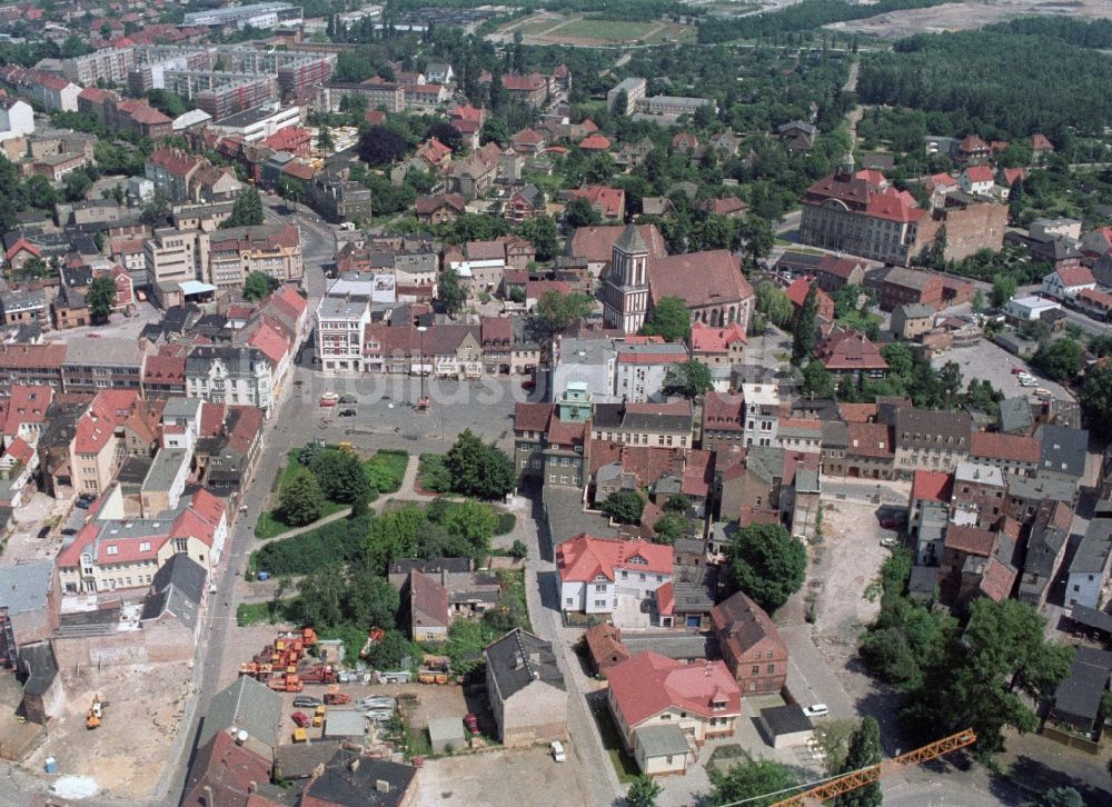 Senftenberg von oben - Stadtansicht vom Stadtzentrum und der Innenstadt von Senftenberg in Brandenburg