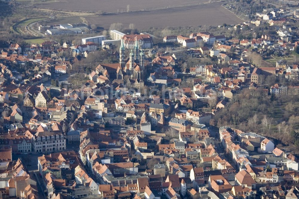 Luftbild Naumburg - Stadtansicht vom Stadtzentrum und der Naumburger Innenstadt mit dem Naumburger Dom