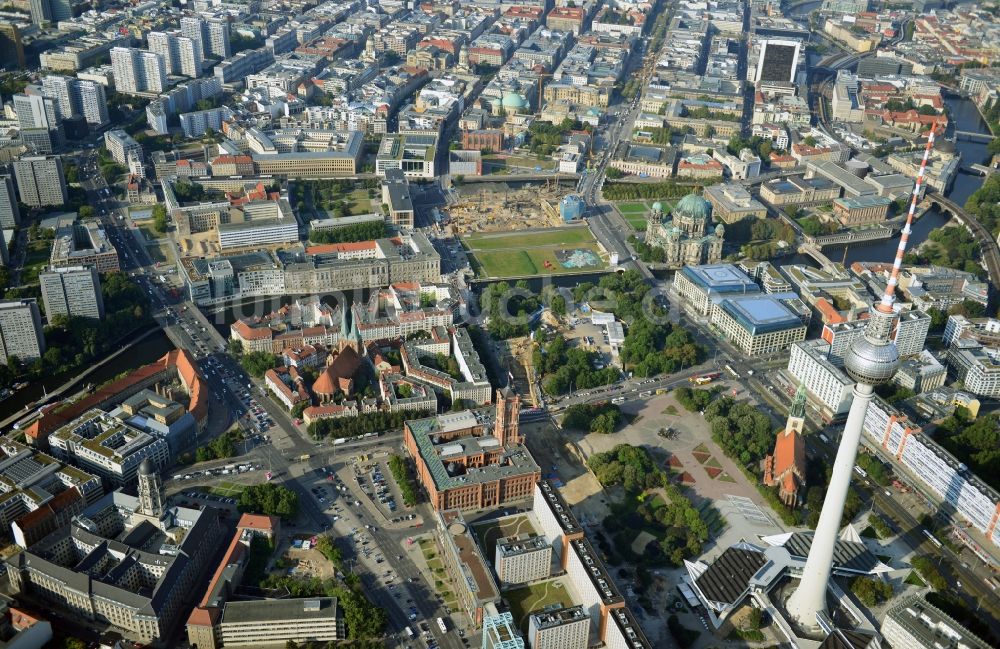 Luftaufnahme Berlin - Stadtansicht vom Stadtzentrum Ost der Bundes- Hauptstadt Berlin