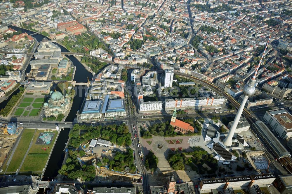 Luftbild Berlin - Stadtansicht vom Stadtzentrum Ost der Bundes- Hauptstadt Berlin