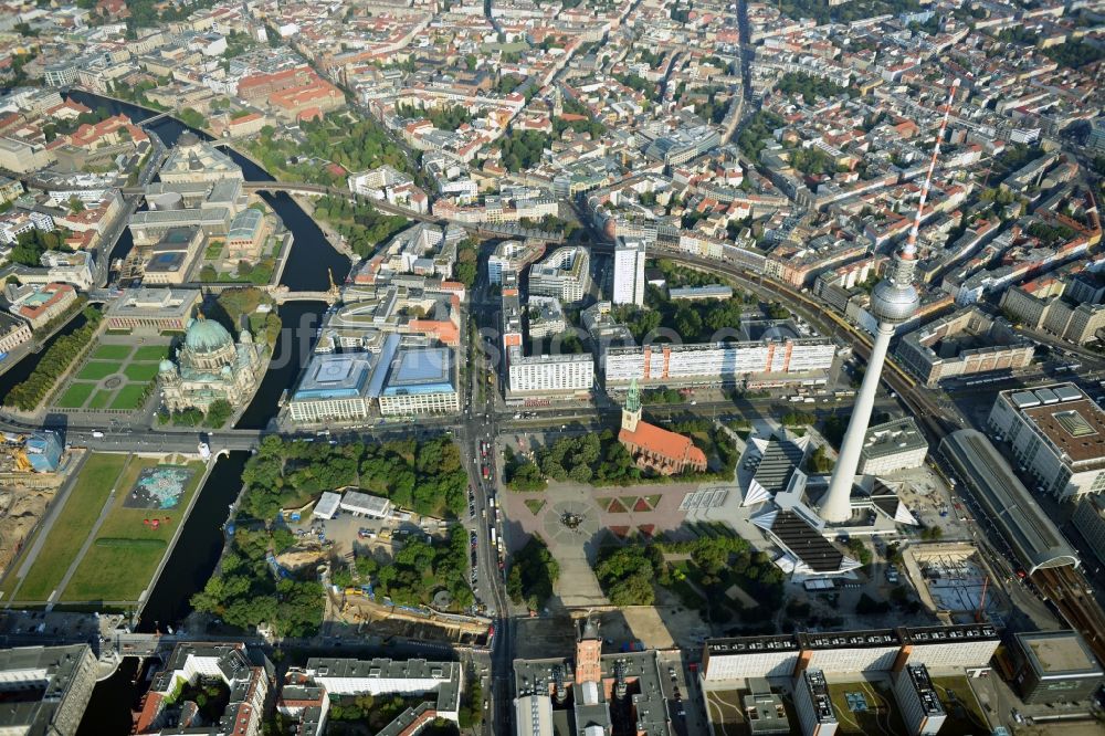 Luftaufnahme Berlin - Stadtansicht vom Stadtzentrum Ost der Bundes- Hauptstadt Berlin