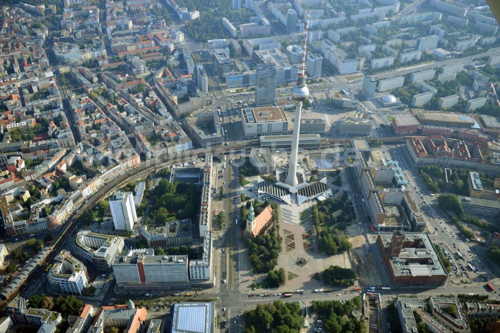 Luftaufnahme Berlin - Stadtansicht vom Stadtzentrum Ost der Bundes- Hauptstadt Berlin