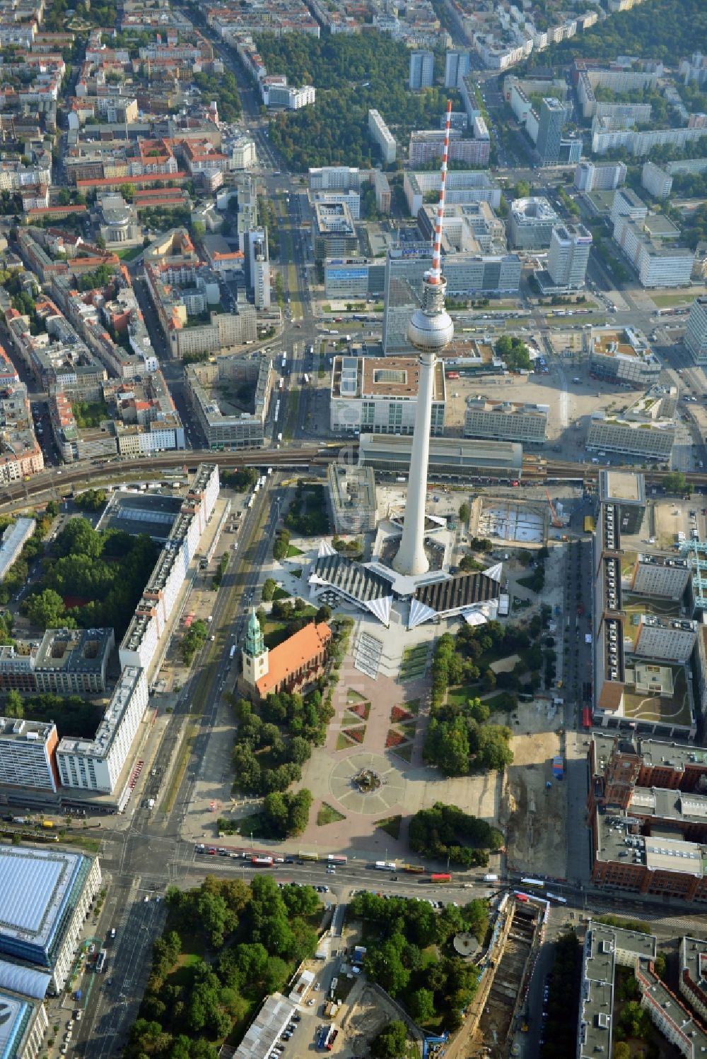 Berlin von oben - Stadtansicht vom Stadtzentrum Ost der Bundes- Hauptstadt Berlin