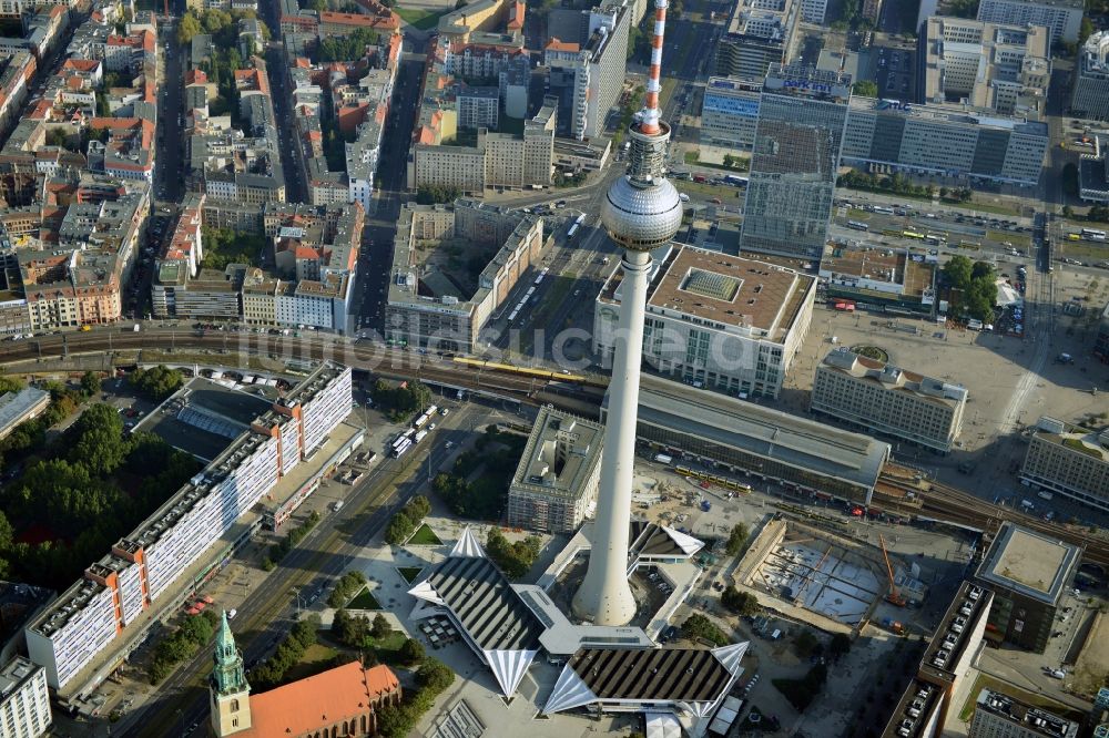 Berlin aus der Vogelperspektive: Stadtansicht vom Stadtzentrum Ost der Bundes- Hauptstadt Berlin