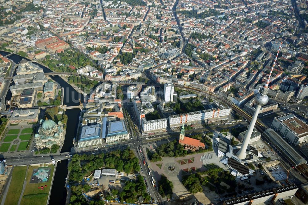 Luftbild Berlin - Stadtansicht vom Stadtzentrum Ost der Bundes- Hauptstadt Berlin