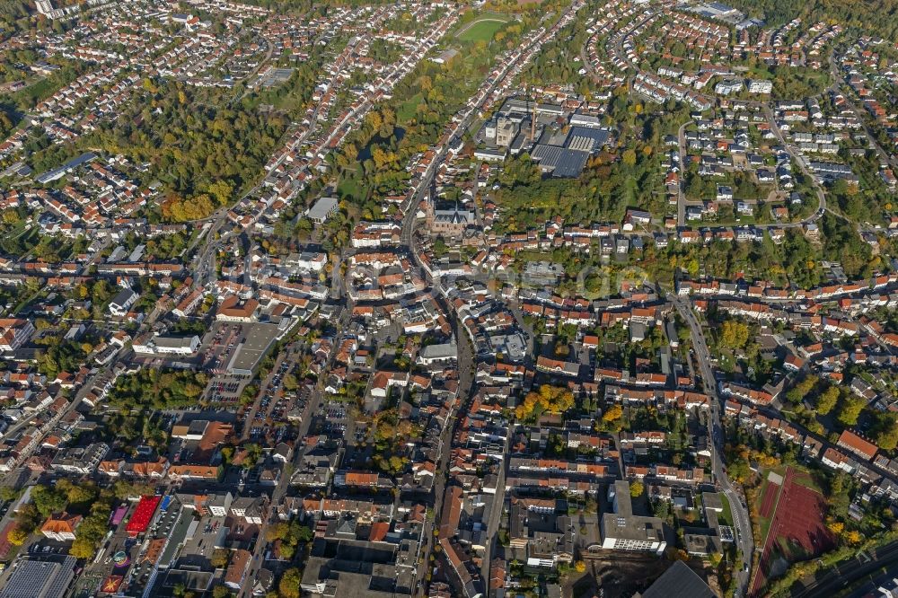 Sankt Ingbert aus der Vogelperspektive: Stadtansicht vom Stadtzentrum Sankt Ingbert im Saarland