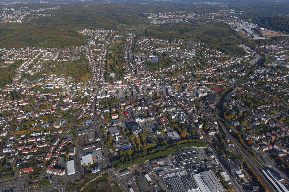 Luftbild Sankt Ingbert - Stadtansicht vom Stadtzentrum Sankt Ingbert im Saarland