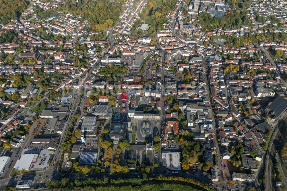 Luftaufnahme Sankt Ingbert - Stadtansicht vom Stadtzentrum Sankt Ingbert im Saarland