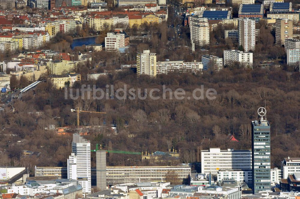 Luftbild Berlin - Stadtansicht Stadtzentrum West am Breitscheidplatz in Charlottenburg