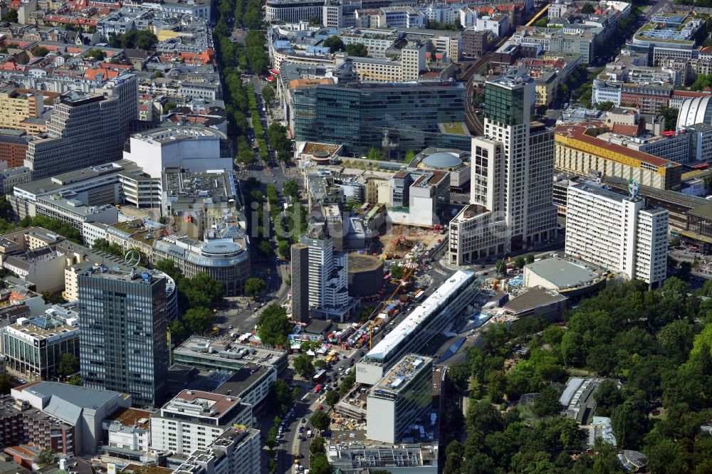 Luftaufnahme Berlin - Stadtansicht Stadtzentrum West in Charlottenburg