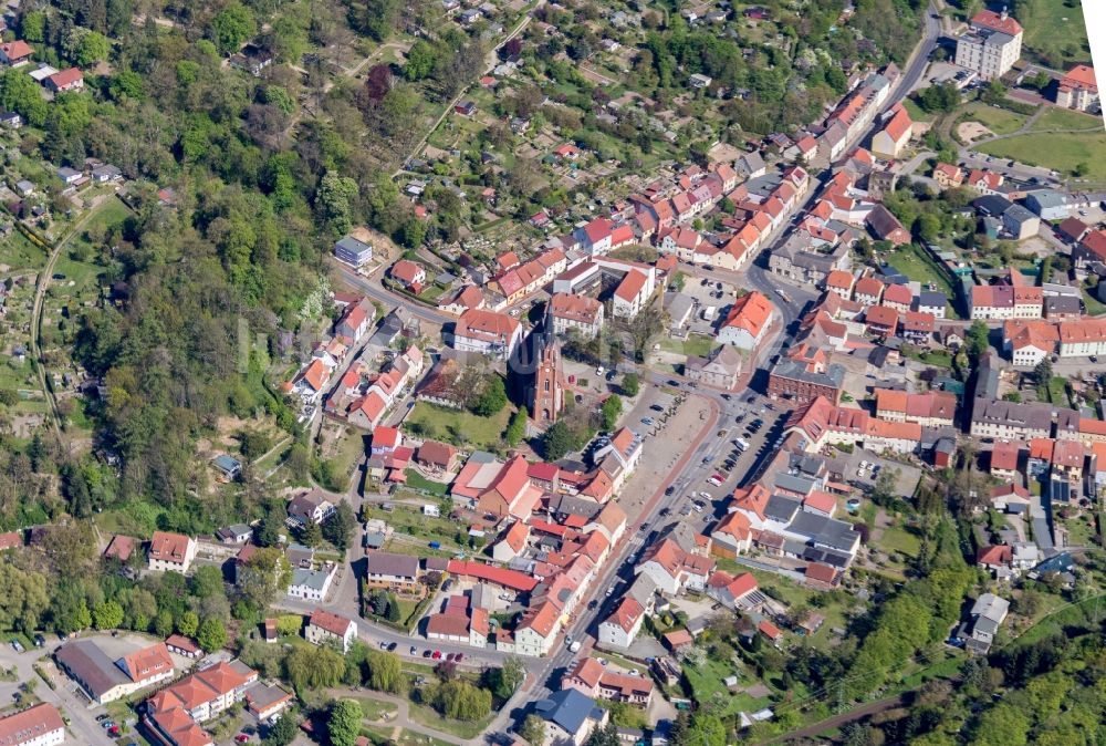 Burg Stargard aus der Vogelperspektive: Stadtansicht von Stargard im Bundesland Mecklenburg-Vorpommern