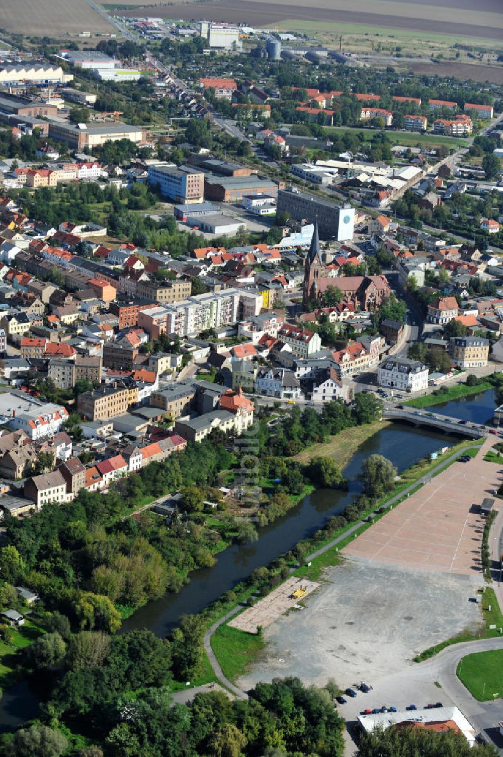 Staßfurt von oben - Stadtansicht Staßfurt in Sachsen-Anhalt