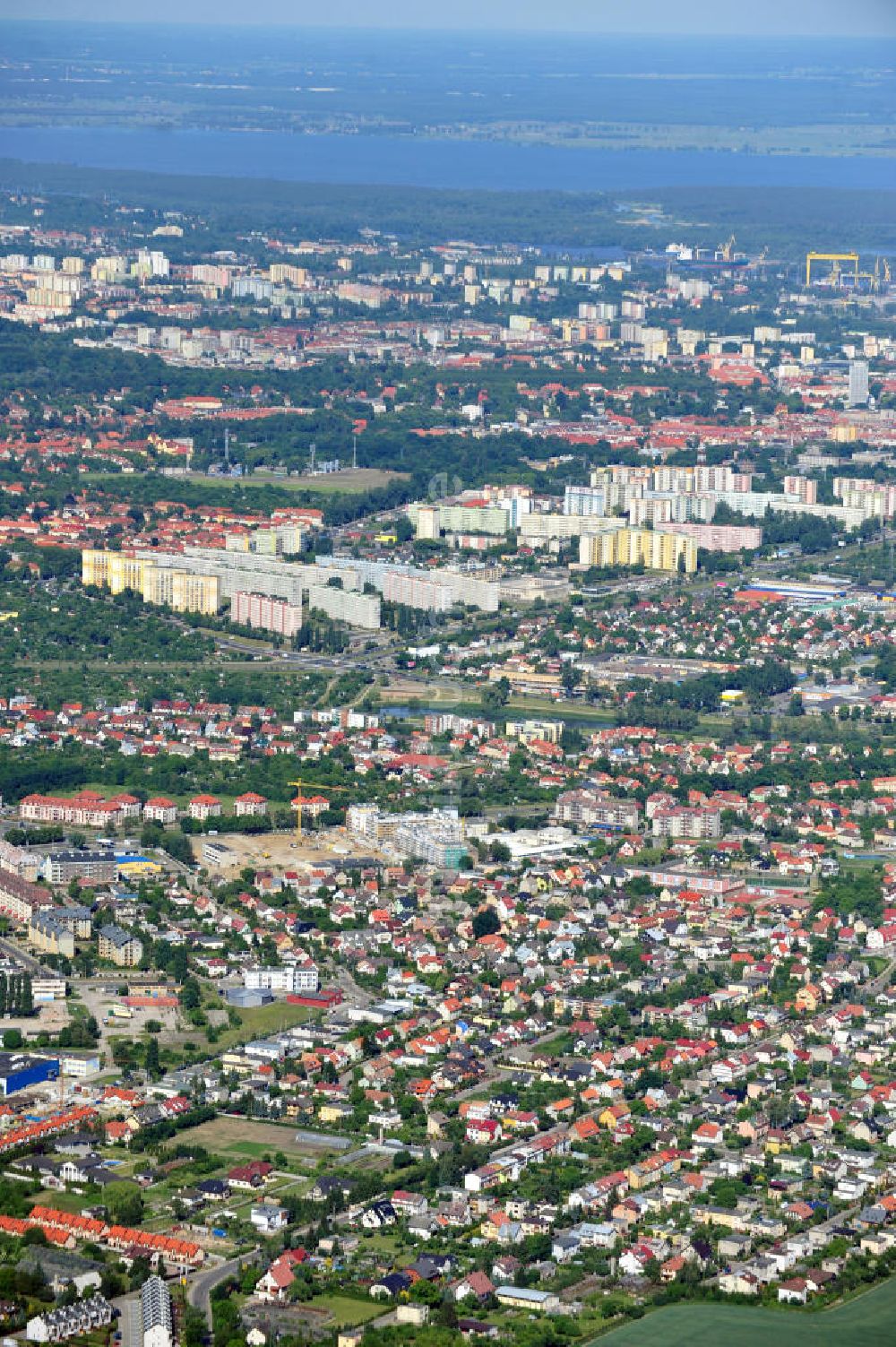 Luftaufnahme Stettin / Szczecin - Stadtansicht Stettin / Szczecin