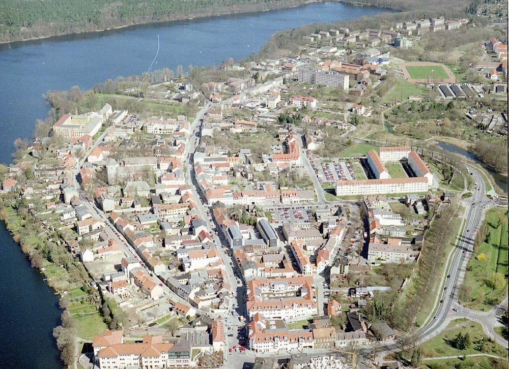 Strausberg / Brandenburg aus der Vogelperspektive: Stadtansicht von Strausberg