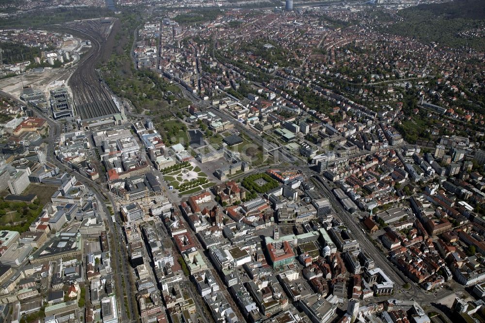 Stuttgart aus der Vogelperspektive: Stadtansicht von Stuttgart im Bundesland Baden-Württemberg