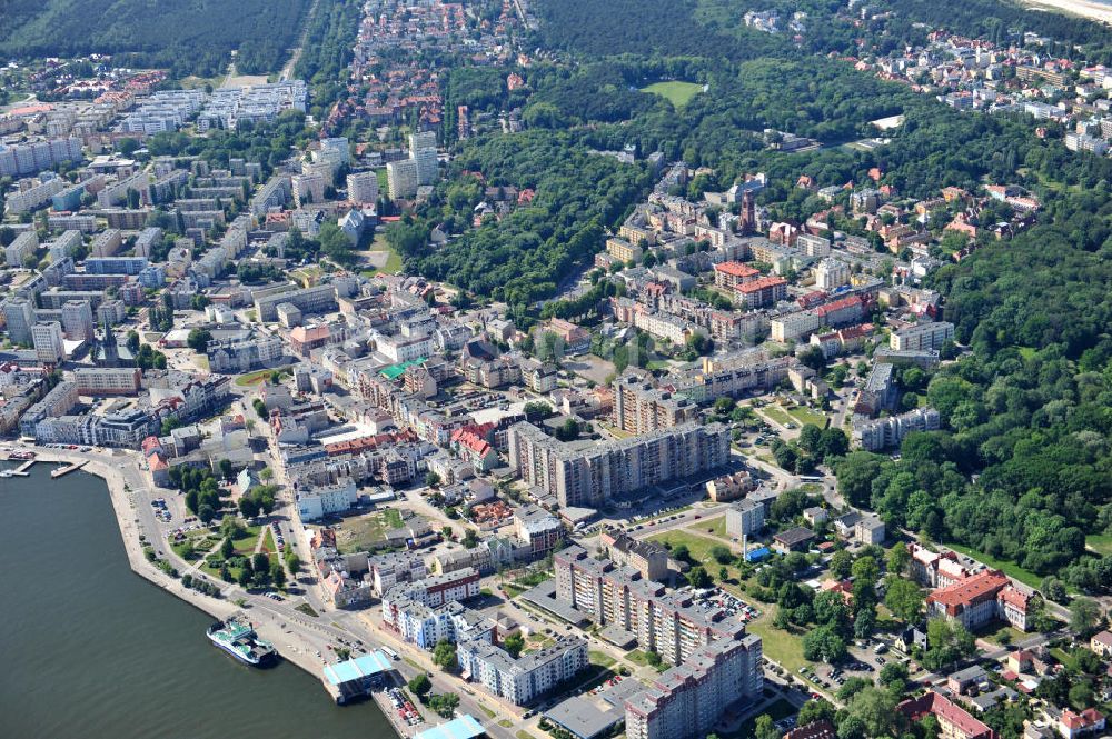 Swinemünde ( Swinoujscie ) von oben - Stadtansicht von Swinemünde ( Swinoujscie ) in Polen