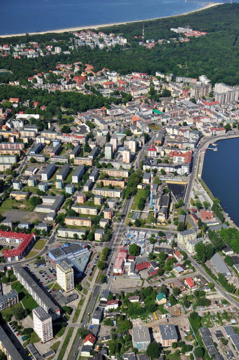 Swinemünde ( Swinoujscie ) aus der Vogelperspektive: Stadtansicht von Swinemünde ( Swinoujscie ) in Polen