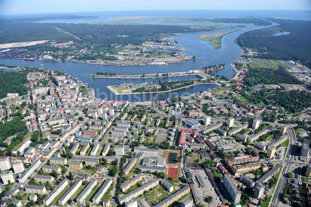 Swinemünde ( Swinoujscie ) aus der Vogelperspektive: Stadtansicht von Swinemünde ( Swinoujscie ) in Polen