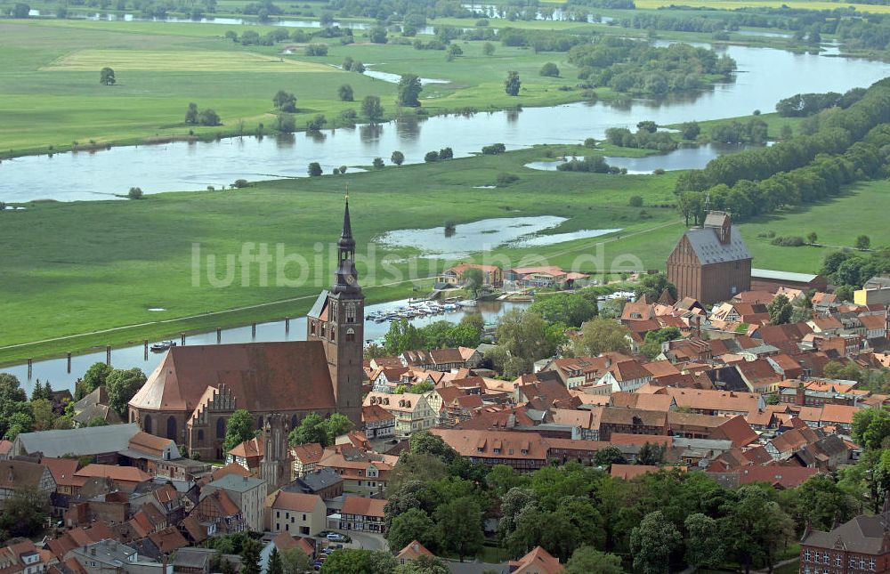 Tangermünde aus der Vogelperspektive: Stadtansicht Tangermünde